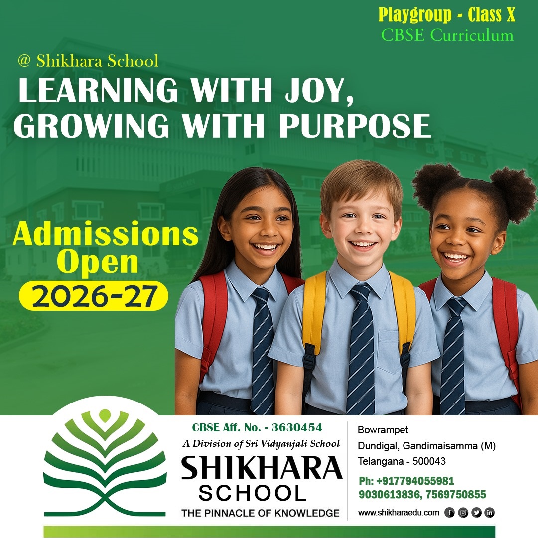 shikhara school bowrampet admissions